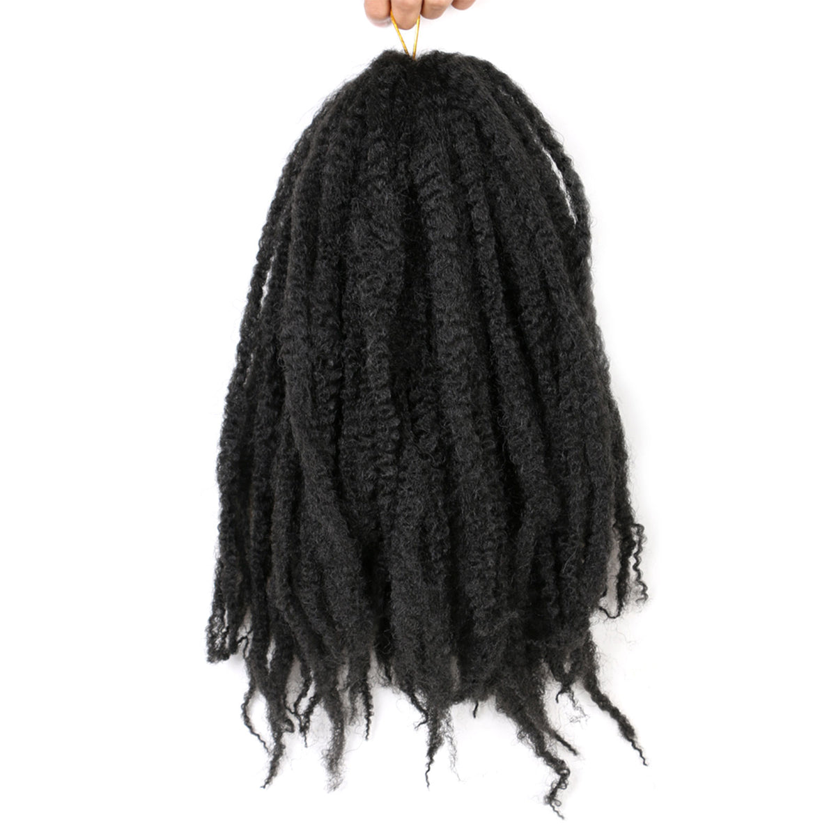 24 Inches Pack of 3 Marley Hair For Faux Locs Soft & Bouncy Cuban Twist Hair Synthetic Kanekalon Kinky Twist Hair For Braiding Crochet Marley Twist Braiding Hair For Black Woman 1B / Natural Black